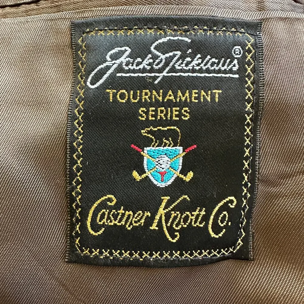 Vintage 90s Jack Nicklaus Tournament Series Blazer Brown 42R Made In‎ USA Preppy